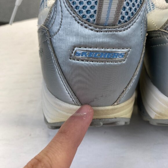 Sketchers‎ Shape Ups Women's White/Blue Toning Walking Sneakers 11803 Size 10 - Picture 7 of 16